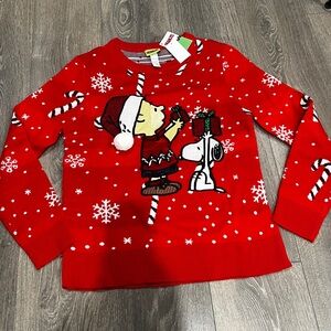 BNWT Peanuts Snoopy long sleeve Christmas sweater - XS
